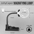 Miniatyrbild 1 av 4: Magnifying Glass with Lamp and Stand, 5X & 10x Magnification as Table