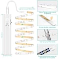 Miniatyrbillede 3 af 5: LED-strip med bevægelsessensor, 1M/2M/3M LED-strip garderobelys, batteridrevet natlampe, 3500K varm hvid strip til børneværelse, soveværelse, køkken