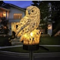Miniatyrbillede 1 af 5: Ugle Fugleskræmsel Solcellelampe til Have—pa
