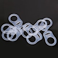 Miniatyrbillede 2 af 5: 10 stk Knapp Silikonring Sutteholder Skiltdocka Adapter Transparent