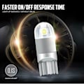 Miniatyrbild 3 av 3: 10 st 6000K Canbus T10 168 194 W5W Kupollampa Registreringsskylt Sidomarkerings LED Lampa Vit