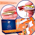 Miniatyrbild 3 av 3: Fiske Adventskalender 2024 - Fiskedrag Set, Fiskeutrustning för Vuxna Män Pojkar, Fisketillbehör (24 st)—PA
