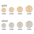 Pikkukuva 3 / 5: 20 kpl Metalliset Kirjain B Napit Paita Napit KULTA 18MM 20KPL 20KPL kulta 18MM 20kpl-20kpl
