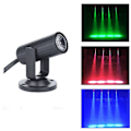 Miniatyrbild 3 av 3: RGBW 1W LED Scenbelysning Spin Pinspot Light Beam Spotlight Party DJ Disco DMX Gul Yellow