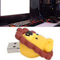 Miniatyrbillede 1 af 5: USB-nøgle USB2.0 3D Sød Dejlig Løveform Datalagring Gaver til Familie Venner Studerende 32GB