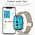 Miniatyrbild 3 av 5: Smart Klocka Herr Dam Smartwatch För Android Telefoner Iphone Pulsmätare Fitness Tracker Rosa—PA