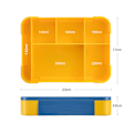 Miniatyrbilde 2 av 5: Matboks barn matboks (6 rom) matboks, snackboks, matboks rosa