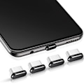 Miniatyrbild 1 av 5: 4 stycken (svart) USB-C dammskydd Typ-C cover Kompatibel