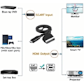 Miniatyrbilde 3 av 5: Paris_SCART til HDMI-konverter, alt-i-ett SCART til HDMI-adapter, 1080P