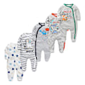 Miniatyrbilde 1 av 5: Vår Baby Pyjamas Jenter Gutter Jumpsuit 202% Bomull Pustende Myk Jumpsuit Sølv Sølv Silver 6-9M