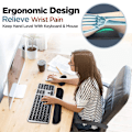Miniatyrbild 3 av 5: 2 Pcs Keyboard and Mouse Wrist Rest Pad Set for Work