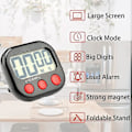 Miniatyrbillede 5 af 5: Køkkentimer, Digital Visuel Timer Magnetisk Ur Stopur Nedtællingstimer, LCD-Skærm（PA）
