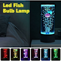 Miniatyrbillede 4 af 5: Lavalampe Fantasi Natlampe og 3 Fisk Manet Lampe LED Akvarium Lava Natlampe med USB Børn Voksne Hjem Soveværelse Kontor Dekorativ Gave