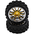 Pikkukuva 5 / 5: 4 kpl 12 mm Hex-vanteen ja OD 2,59 tuuman kumirenkaat RC 1/10 On-Road Touring -autoon, B.pa