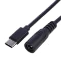 Miniatyrbilde 2 av 4: Type-C til DC Strømkabel 5V DC 5.5 x 2.1mm Hunn til USB-C Kontakt Ladekabel