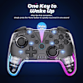 Miniatyrbild 3 av 5: Trådlös Switch Pro-kontroll för Nintendo Switch/Lite/OLED/Windows/iOS/Android, 7-färgad justerbar RGB-belysning Switch Remote Gamepad med