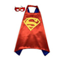 Miniatyrbillede 2 af 5: Avengers Helte, Avengers Masker - Kappe + Øjenmaske Cosplay red Superman