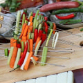 Miniatyrbild 5 av 5: Grillspett i rostfritt stål med trähandtag