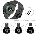 Miniatyrbild 3 av 5: Paris Armband för Forerunner 945/935, 22mm Silikonarmband för Forerunner 955/965, Garmin Fenix 6/5, Quatix 5 grå