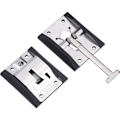 Miniatyrbilde 1 av 2: 5.1'' Dørholder i metall T-modell Inngangsdørstopper med RV Bobil Frontdørholder Krok & Feste Dørtilbehør