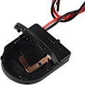 Miniatyrbillede 5 af 5: Paris_10 stk CR2032 Batteriholder 1x 3V Knapcelle Batteriholder Etui med Ledningskabel TÆND-SLUK-kontakt (Sort)