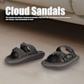 Miniatyrbild 3 av 4: Sandaler Tofflor EVA Tjocka Sulor Slip On Slides Sommar Utomhus Snygga Cloud Tofflor Svart Black 38/39