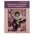 Pikkukuva 1 / 4: Maalaa Numeroiden Mukaan -setti | Siveltimet, Värit ja Kangas Puukehyksellä | Kissa 40x50cm—pa