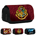 Miniatyrbillede 2 af 2: Unisex lade Harry Potter Dubbellager Blixtlås Case Pennfodral C
