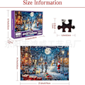 Miniatyrbillede 2 af 3: Julepusles Adventskalender 2024, 24 Dages Jule Nedtællingskalender Til Børn Og Voksne, 1008 Brikkers Puslespil Strømpefyld (FMY) Snemand
