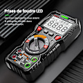 Miniatyrbild 3 av 5: TRMS 6000 punkters automatisk digital multimeter (LED-terminalguide), professionell elektrisk testare, temperaturkapacitansmätare spänning/ström AC