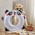 Miniatyrbilde 4 av 5: Simringer Oppblåsbart Basseng Float Tube Sequin Søte Panda Transparent Simring med Håndtak for Ring Tjukt Vannleketøy