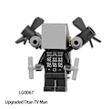 Miniatyrbild 3 av 4: Skibidi Toalett Minifigur Byggset Set Kit Leksaker Presenter Till Barn Vuxna Heminredning 6st/set