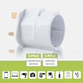 Pikkukuva 5 / 5: 2x Reseadapter Adapterkontakt För England - Resekontakt Power Eu To Uk-uttag - Resekontakt Vit