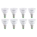E14 Fullspektrum LED Växtlampor - 8-pack för Inomhusväxter & Hydroponik