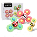 Miniatyrbillede 4 af 5: 3 stk Baby Sugekop Snurrelegetøj Fidget Spinner Badelegetøj Flerfarvet