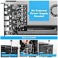 Pikkukuva 4 / 5: PCIe - USB 3.2 Gen 2 -kortti 20 Gbps:n kaistanleveydellä, 5 porttia (3X USB-A - 2X USB-C) muunnin PCIE Splitte.pa
