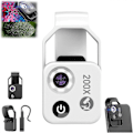 Miniatyrbillede 1 af 5: Nanozoom 200x Forstørrelseszoom, Nanozoom Højteknologisk Clip-On Objektiv, Nano Zoom 200x til iPhone, Nanozoom Mobiltelefonobjektiv[qb]
