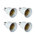 Miniatyrbillede 1 af 3: 4X E14 til E27 Forlængerbase LED CFL Lampeadapter Konverteringsskrue Sokkel