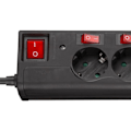 Miniatyrbild 3 av 3: Power strip with surge protection and switch, 6 sockets, 1.5 m