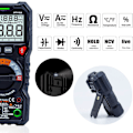 Miniatyrbild 5 av 5: TRMS 6000 punkters automatisk digital multimeter (LED-terminalguide), professionell elektrisk testare, temperaturkapacitansmätare spänning/ström AC