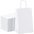 Miniatyrbilde 1 av 5: 10 stk Kraftpose Kraftpapirpose Med Håndtak Hvite Papirbæreposer Kraftpapirpose Gaveposer For Jul, Morsdag, Påske, Bryllup, Fødselsdag