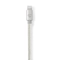 Pikkukuva 3 / 3: Lightning-kaapeli | USB 2.0 | Apple Lightning, 8-nastainen | USB-C™ Uros | 480 Mbps | Kullattu | 2,00 m | Pyöreä | Punottu / Nylon | Alumiini | Karton...