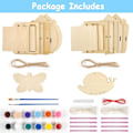 Miniatyrbilde 2 av 5: Fuglekasse-sett for DIY, 2 sett uferdige fuglekasser i tre for