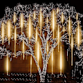 Miniatyrbild 1 av 5: LED Fallande Regn Ljus 30cm 8 Rör 144 LED Utomhus Istappar