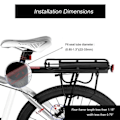 Miniatyrbilde 3 av 5: Bakre sykkelbagasjebrett MTB Setepinnefeste, holder med reflektor og sprutbeskyttelse, universell rask montering