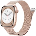 Miniatyrbilde 1 av 5: Kvinner og menn, nettinglenke i mesh stål Magnetisk lås for iWatch-rem (45mm/44mm/42mm/49mm, Regnbue).