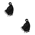 Miniatyrbillede 1 af 5: 1/2/3 Unisex Halskæde med Frynser Varmt og Hyggeligt Rørhalskæde til Sort black 2Set