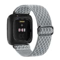 Elastisk vävd loop för Fitbit Versa 3 2 Versa Lite armband justerbart nylon sportarmband armband för Fitbit Sense armband Gray