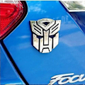 Miniatyrbilde 4 av 4: Autobot bilklistremerker, par, kromfinish, PVC, Bilemblem, Transformers, biltilbehør