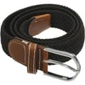 Bälte - Unisex - Svart - Flätat läder - Elastiskt - Längd 105cm (stretchbart till 125cm)